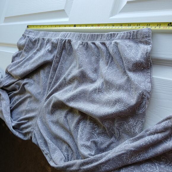 Tan Floral Print Pajama Pants 3X loungewear comfort sleepwear POCKETS plus size - Picture 8 of 12